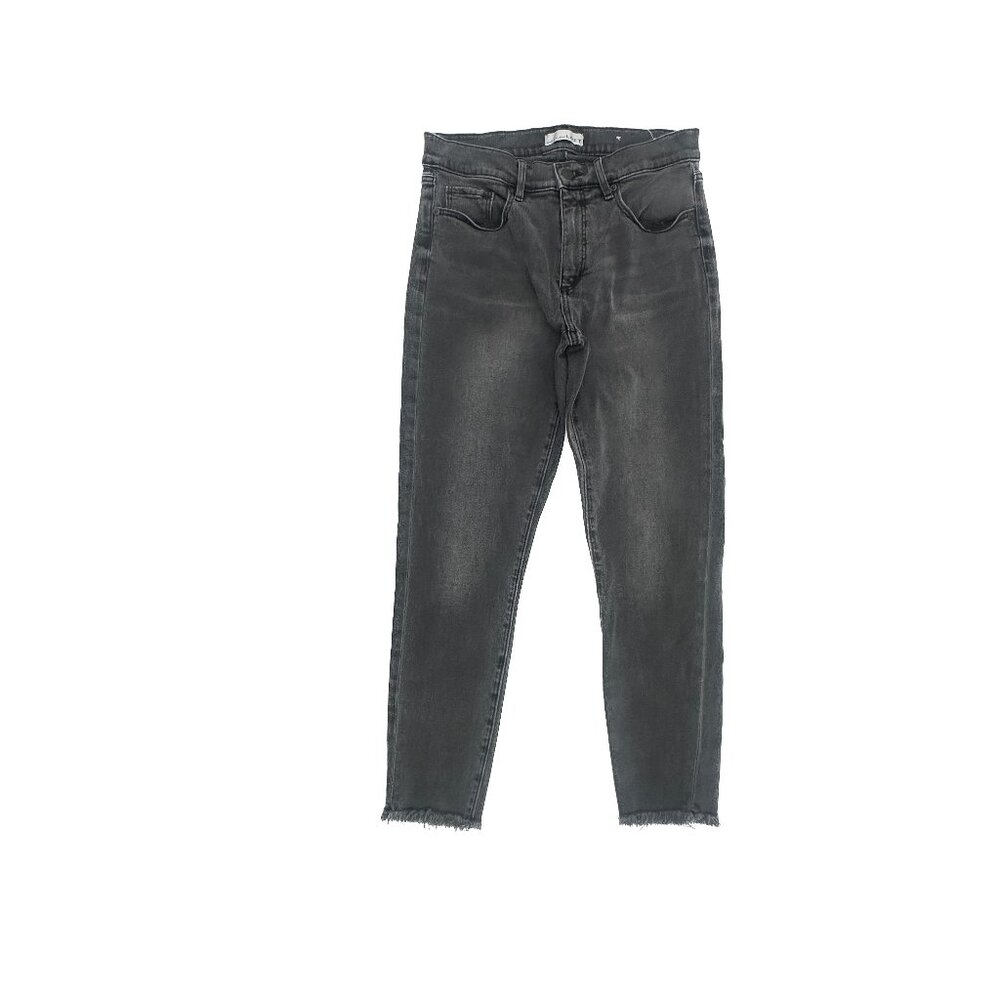 Loft The Skinny Raw Hem Women's‎ size 6 Black Denim jeans